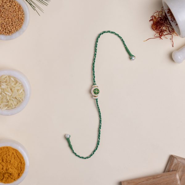 Kids Vedic Rakhi - Miniature Swastik  – VRK041