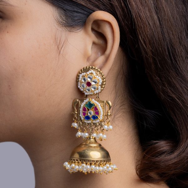 Antique Jewellery Earring -JJCE263 - Image 3