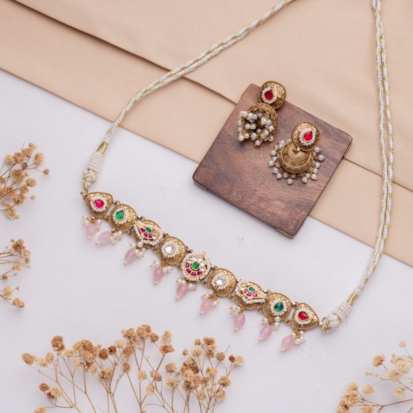 Antique Jewellery Necklace and Earrings - JJCN238