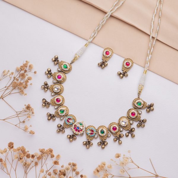 Antique Jewellery Necklace and Earrings - JJCN239