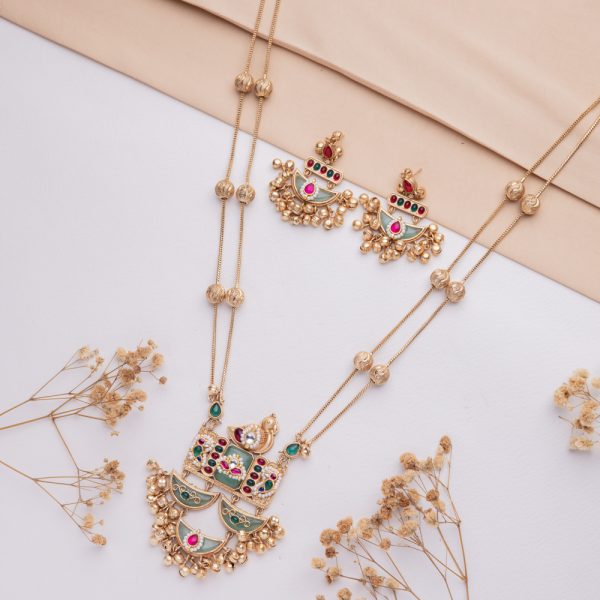 Antique Jewellery Necklace and Earrings - JJCN240